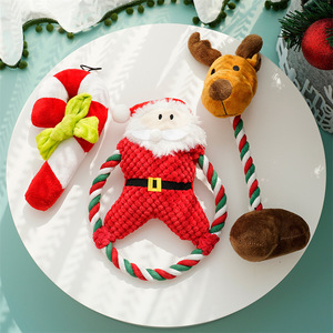 <b>Plush</b> Christmas Pet Toy Sound Making Dog <b>Cat</b> Indoor Chewable Teeth Cleaning Animal Pattern Squeak Toy - Product Image 5