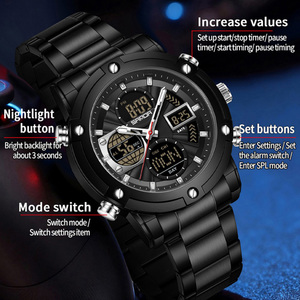 Sanda 6333 Men's Fashion Business Digital Watch, Bestselling Multi-functional Waterproof Wristwatch with Countdown <b>Timer</b> & Alarm - Product Image 3