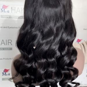 Peluca frontal 13x4 de onda suelta al por mayor, venta de pelucas de cabello virgen natural sin procesar, densidad del 180%, pelucas de cabello humano virgen con encaje frontal transparente. - Product Image 6