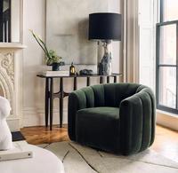 Fauteuil d'appoint moderne en velours, confortable et contemporain, idéal pour la maison, le bureau, la villa, le salon ou la chambre.