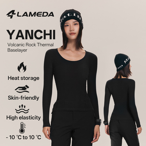 Fabricante de Ropa Interior Térmica de Roca Volcánica para Mujer, Marca Privada LAMEDA, Logotipo Personalizado, Ropa Interior de Ciclismo de Invierno - Product Image 1