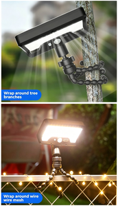 ไฟพลังงานแสงอาทิตย์กลางแจ้งรูปปลาหมึกยักษ์โคมไฟสวนลานบ้านโคมไฟถนนโคมไฟติดผนังบ้านเซ็นเซอร์ตรวจจับความเคลื่อนไหวใหม่ - Product Image 4