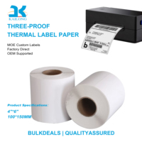 Etiquetas de Envío de Papel Térmico Impermeable al por Mayor, Etiquetas Autoadhesivas Ecológicas con Código de Barras para Embalaje de Comercio Electrónico