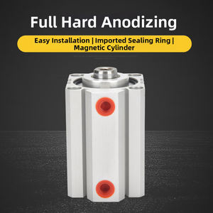 Пневматические безштоковые цилиндры серии SDA с большим диаметром, компактные, двойного действия, из алюминиевого сплава - Product Image 5