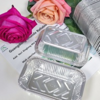 136*85*36mm 250ml jetable alimentaire four emballage sûr feuille d'aluminium conteneur plateau feuille d'aluminium gâteau cuisson modèle