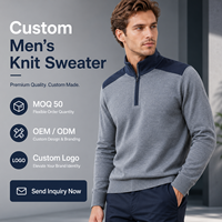 Pull en maille pour homme à demi-zip, color block, avec épaules contrastées, col montant, pour l'hiver, style décontracté et professionnel