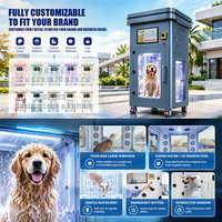 Station de lavage automatique intelligente pour chiens Drezen avec écran tactile, système de toilettage pour animaux de compagnie en libre-service avec paiement par code QR pour usage commercial