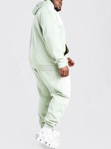 Venta al por mayor a granel de los hombres más tamaño chándal lavado en blanco con capucha Jogger sudaderas con capucha conjuntos personalizados para hombre - Product Image 5