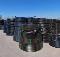 Rollo de Tubería de Riego en Espiral de HDPE Negro de 16-30 mm con una Vida Útil de Más de 50 Años para Suministro de Agua en Jardines