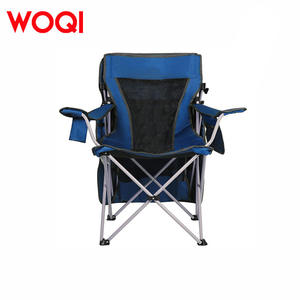 Chaise de plage pliable Woqi avec parasol, en alliage d'aluminium, légère, pour le camping en plein air, bleue, couleur personnalisable - Product Image 5