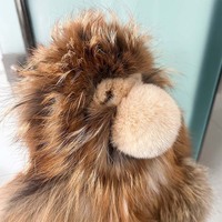 Peluche singe en vraie fourrure de renard - Taille géante, breloque de sac / pendentif de sac à dos pour enfants