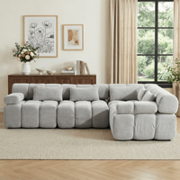 Canapé sectionnel de luxe écologique, design élégant, livraison gratuite depuis l'entrepôt américain, compressé sous vide