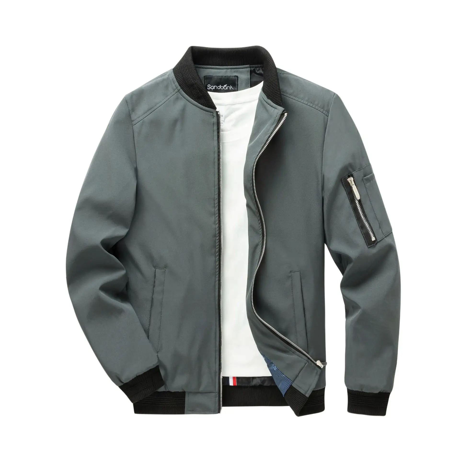 Blouson de sport léger pour homme, coupe cintrée, Bomber décontracté