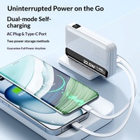 Power Bank Mini Portabel 20000mAh Pengisian Cepat Adaptor Perjalanan Mobile dengan Ukuran Sendiri Grosir Power Bank dengan Stopkontak AC untuk PC