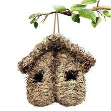 İndirimli toptan evcil hayvan malzemeleri dokuma çift ağız siyah çim kuş evi açık evcil hayvan kafesi - Product Image 3