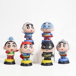 Figurines de bureau en PVC personnalisées OEM Crayon Shin-chan COS pour <span class=keywords><strong>League</strong></span> <span class=keywords><strong>of</strong></span> Legends, lot de 6 pièces, super-héros - Product Image 2