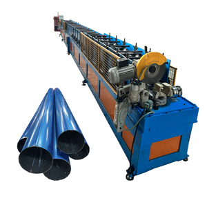 Máquina formadora de rollos automática de bajantes de tubos de combustión de metal redondo de chimenea galvanizada - Product Image 1