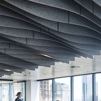 Léger facile à installer PET feutre acoustique suspendu plafond suspendu déflecteur réduction du bruit 100% Polyester