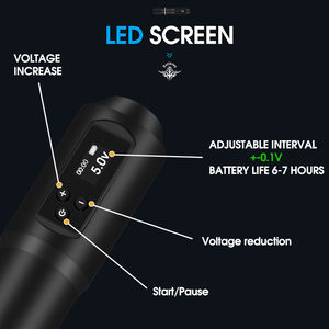 Tuffking, bolígrafo recargable inalámbrico profesional, batería de alta capacidad, juego de ametralladora de tatuaje OEM Digital para estudio de arte de tatuaje - Product Image 5