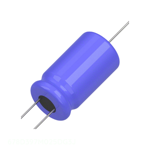 ตัวเก็บประจุแบบ Through Hole ยี่ห้อ Manufacturer Channel รุ่น CAP ALUM 390UF 20% 25V RADIAL TH 390 uF 678D397M025DG3J - Product Image 1