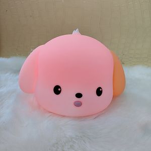 Lámpara Nocturna de Silicona con Forma de Perro, Control Táctil, Cambio de Color RGB, Lámpara LED para Niños, Lámpara de Noche Recargable por USB - Product Image 5