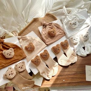 <b>Cute</b> <b>Bear</b> Face Baby Socks Set Cotton Knitted Cartoon Character 0.5-3 Years Spring Casual Breathable Kids Socks - Product Image 3
