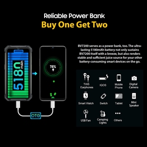 Blackview <span class=keywords><strong>BV7200</strong></span> Téléphone robuste original 6 Go + 128 Go Version mondiale Téléphone portable étanche Android 12 Smartphone à double caméra arrière - Product Image 5