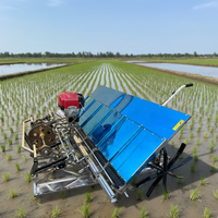 Prix EXW - Nouvelle transplanteuse de riz manuelle à 4 rangs, haute productivité, petite machine de plantation de riz avec composant moteur essentiel