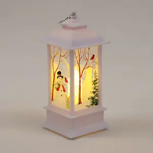 Подвесной пластиковый светодиодный мини-фонарь, Рождественские елочные украшения, домашние фонари для рукоделия, идеи для помещений, на батарейках для рождественской елки