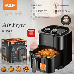 <span class=keywords><strong>Friteuse</strong></span> à air manuelle RAF 4.0L R.5373 1200W avec minuterie de 0 à 60 minutes, panier <span class=keywords><strong>facile</strong></span> à <span class=keywords><strong>nettoyer</strong></span>, cuisson à faible teneur en huile pour la préparation des repas en famille - Product Image 2