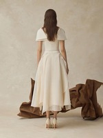 2025 conception de niche vietnamienne décontracté solide drapé antistatique tissé taille irrégulière cintré combinaison robe mi-longue 2XL