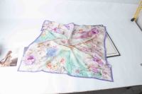 Écharpe de luxe en soie de mûrier 100 % pour femme, motif floral cachemire, carrée 90 cm, foulard en soie imprimé tendance pour femme, ODM