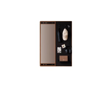 Espejo de Vestir Deslizante Oculto para el Hogar, Marco de Madera Sólida, 450x53x1200mm, Rectangular, Diseño Minimalista, Montado en la Pared, Ajustable - Product Image 5