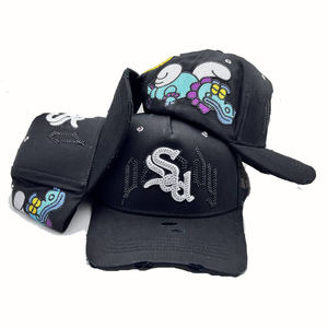 Casquettes de baseball plates à 6 panneaux en coton, personnalisables avec logo brodé, style sport uni, OEM, vente en gros, nouveau modèle 2602 - Product Image 1