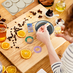 Moule universel en silicone pour bougies, fleurs séchées, étiquettes en gypse et tablettes de cire d'aromathérapie DIY faites à la main - Product Image 6