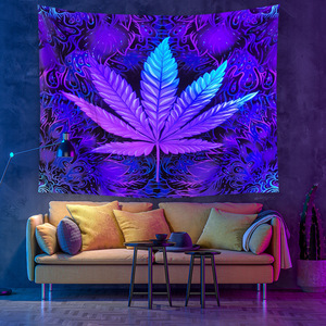 Tapiz Fluorescente Tejido Ecológico Lavable a Máquina con Diseño Psicodélico de Mandala, Artículos de <span class=keywords><strong>Brujería</strong></span>, Luz UV - Product Image 3