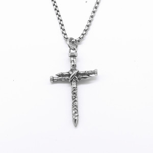 yunnique <b>Titanium</b> Steel Nail Cross Pendant Necklace Unisex Minimalist Style Fashion Jewelry for Men and Women - Product Image 5