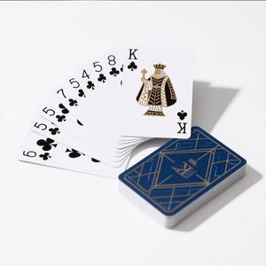 โรงงานขายส่งไพ่คุณภาพสูง ออกแบบเอง พิมพ์โลโก้ ปั๊มร้อน ไพ่โป๊กเกอร์เพื่อความบันเทิง - Product Image 2