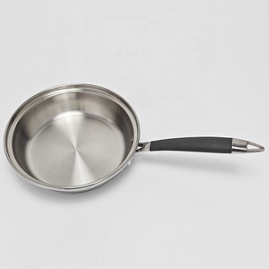Sartén gourmet sin agua sin grasa <span class=keywords><strong>acero</strong></span> inoxidable quirúrgico 304 utensilios de cocina sartén de borde enrollado ancho para cocinar <span class=keywords><strong>en</strong></span> la cocina - Product Image 4