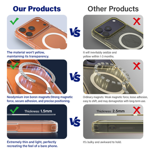 Tùy Chỉnh Trong Suốt Kim Loại Từ Tính Bán Buôn Rõ Ràng Tùy Chỉnh <span class=keywords><strong>TPU</strong></span> PC Di Động Trường Hợp Đối Với iPhone 17 Điện Thoại Di Động Trường Hợp - Product Image 4