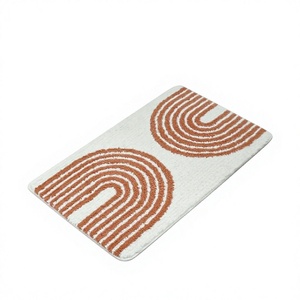 Alfombra de Baño de Lujo ITHL, Nuevo Diseño, Ecológica, con Patrón Floral, Garantía de Calidad, de Algodón Puro, Acolchada, Duradera - Product Image 1