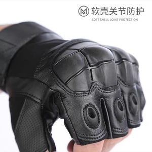 Venta Directa de Fábrica, <span class=keywords><strong>Guantes</strong></span> Tácticos de Medio Dedo con Carcasa de Goma y Ajuste de Tensión en la Muñeca - Product Image 3