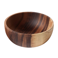 Keukengerei Op Maat Massief Hout Fruitschaal Milieuvriendelijk Houten Kom Logo Custom Acacia Hout Ronde Slakom