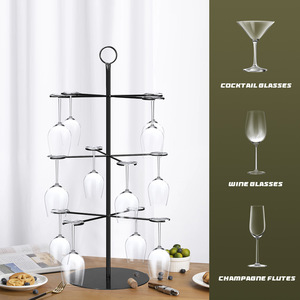Supporto per <span class=keywords><strong>albero</strong></span> da Cocktail in metallo dorato a 3 livelli in fabbrica con supporto per flauto da Champagne di tipo 12 portabagagli per vino - Product Image 6