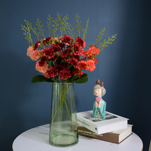 Ramo de <span class=keywords><strong>claveles</strong></span> de seda artificial al por mayor, adornos de mesa para sala de estar, <span class=keywords><strong>claveles</strong></span> largos - Product Image 2