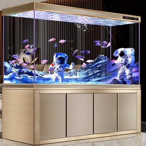 Aangepaste Rechthoek Woonkamer <span class=keywords><strong>Aquarium</strong></span> <span class=keywords><strong>Aquarium</strong></span> Ultra Helder Glas Aanpasbare Grootte & Kleur Duurzaam Milieuvriendelijk Voor Goudvissen - Product Image 1