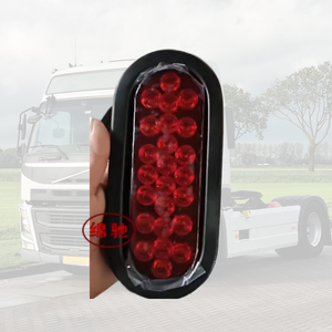 Nouveauté 2026 : Feux arrière ovales à LED 24 LED de 6 pouces (rouge, ambre, <span class=keywords><strong>blanc</strong></span>) pour camion, 12V avec prise à trois broches - Product Image 1