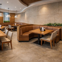 Ensemble de sièges de restaurant incurvés sur mesure, table et chaises de café commerciales, mobilier de salle à manger