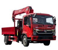 Grue télescopique montée sur camion 5T, grue à flèche en acier au manganèse, grue mobile hydraulique, mini-grue sur remorque
