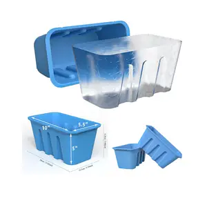 Ice Block Mold Extra Large Silicone 8 Pound Extra Large Ice Block Mold Cube Tray Bucket For Freezer